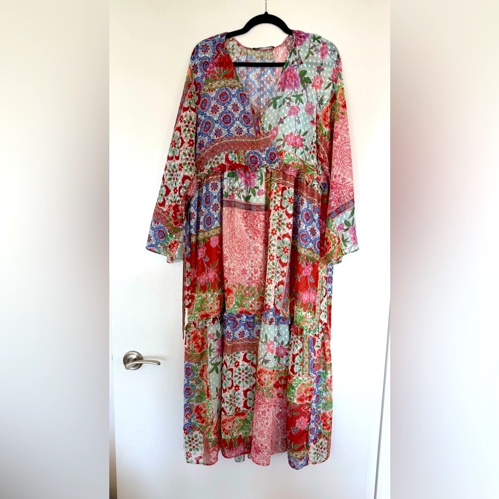 Zara Patchwork Printed Sundress- Size L